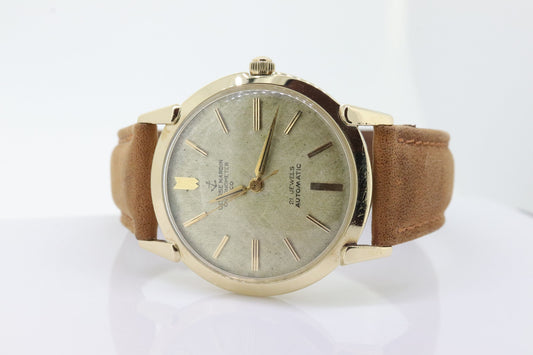 Ulysse Nardin Watch. 14k Yellow Gold Chronometer Swiss Manual Automatic Round Wristwatch. 34mm Mens Gold Watch. SERVICED. (st10-33)