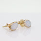 14k Opal Solitaire Stud Earrings. Very Adorable and Cute Earrings. st(40)