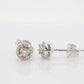 Diamond Cluster Halo Stud Earrings. 14k Diamond stud earrings. HALO Daisy Arrangement. st (161)