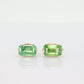 14k Green Peridot Emerald cut stud earrings. st (43)