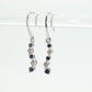 10k Sapphire and Diamond Dangle Earrings. Journey Sapphire Diamond Drop Earrings. st(46)