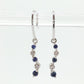 10k Sapphire and Diamond Dangle Earrings. Journey Sapphire Diamond Drop Earrings. st(46)