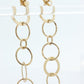 14k NABCO Gold Dangle Drop Earrings. 14k Yellow Gold Interlocking Circles Discs. Chain Link Earrings. st(92)