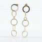 14k NABCO Gold Dangle Drop Earrings. 14k Yellow Gold Interlocking Circles Discs. Chain Link Earrings. st(92)