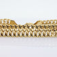 18k MILOR Infinity Wide Double LINK Chain Bracelet. 18k Infinity S Specialty Link Bracelet ITALY. st(167)