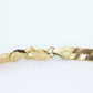 Vintage 14k Yellow Gold High Polish Gloss herringbone bracelet. Wide Herringbone Bracelet. Herringbone chain bracelet. st(178)