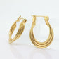 10k Gold HOOP Earrings. 10k Yellow Gold Triple HOOP earrings Twisted design. . st63