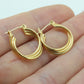 10k Gold HOOP Earrings. 10k Yellow Gold Triple HOOP earrings Twisted design. . st63