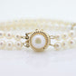 Pearl Bracelet Double Strand Pearls 14k yellow gold Pearl clasp. Pearl Bracelet. Pearl Bracelet st(69)