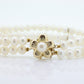 Pearl Bracelet Double Strand Pearls 14k yellow gold Pearl clasp. Flower Pearl Clasp Bracelet. Pearl Bracelet st(63)