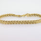 14k Double LINK Weave Chain Bracelet. 14k Specialty Link Bracelet ITALY. Railroad Woven Bracelet. st(121)