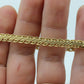 14k Double LINK Weave Chain Bracelet. 14k Specialty Link Bracelet ITALY. Railroad Woven Bracelet. st(121)