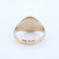 10k Garnet ring. 10k Yellow Gold Black RED Rhodolite Garnet Cabochon Bezel set signet ring. st(187)