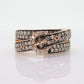 Le Vian Diamond Buckle Ring. 14k rose gold Levian Le Vian champagne chocolate diamond Buckle belt band. (265)
