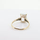18k / 14K Aquamarine Solitaire ring. Genuine Natural Light Aquamarine Emerald cut gem. Vintage Aquamarine ring. st(98)