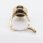 Onyx and Diamond Ring. Art Deco Onyx Bezel. 14k Gold Arthritic Knuckle Fit ring. Finger Fit 14k Shank. Adjustable Fat Knuckle ring. st(225)