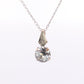 14k CZ Drop Solitaire pendant and 14k cable necklace. st(60)