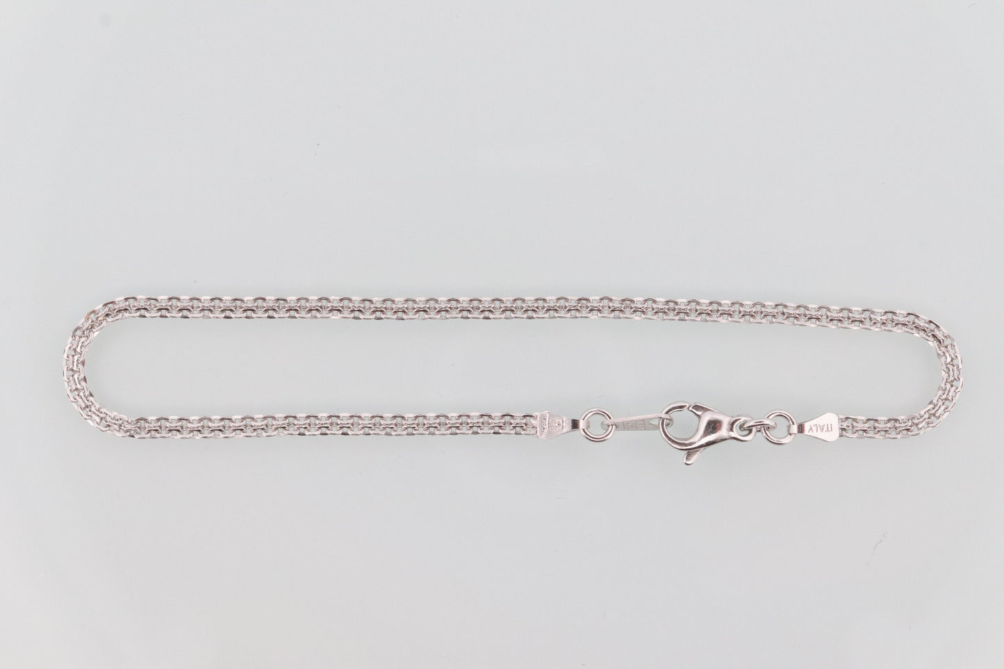 Solid Platinum Bracelet. Bismark Platinum Bracelet made in Italy 950PT. Thin White Plat bracelet chain. st(165)