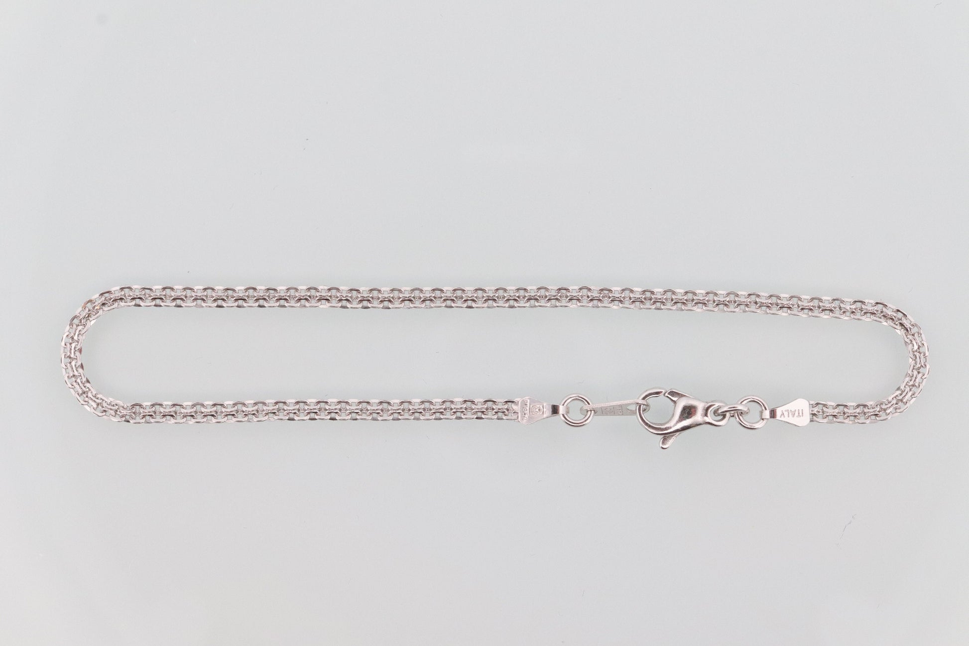 Solid Platinum Bracelet. Bismark Platinum Bracelet made in Italy 950PT. Thin White Plat bracelet chain. st(165)