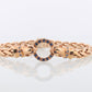14k Gold Jaguar Bracelet Sapphire Panther Bracelet Leopard Bracelet Circle of Life Mouth Cat Weave Bracelet. Woven bracelet st(660)