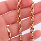 14k Weave Bracelet. Yellow gold Textured Rolo Weave Rope Link Chain Bracelet. High Quality ITALY wide bracelet. st(391)