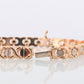 Screw Head Link Bracelet 14k Gold. XO XO Fancy 14k yellow gold Chain Link Bracelet. Multi-tone Love Kiss Bracelet. st(380)