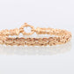 Heavy 14k Byzantine Bracelet. 14k Yellow Gold Wide Flattened Flat Byzantine Bracelet. 7.5in length 7mm wide. ITALY