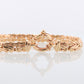 Heavy 14k Byzantine Bracelet. 14k Yellow Gold Wide Flattened Flat Byzantine Bracelet. 7.5in length 7mm wide. ITALY