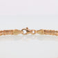 18k Byzantine Bracelet. 18k Yellow Gold Wide Flattened Flat Byzantine Bracelet. Kitsinian 4.0grams 4mm wide. Italy