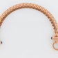 14k Bismark Chain Mesh Bracelet. Sapphire Clasp Chain Mesh link Yellow gold Italian Byzantine Bracelet. Sapphire Cabochon (st374)