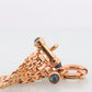 14k Bismark Chain Mesh Bracelet. Sapphire Clasp Chain Mesh link Yellow gold Italian Byzantine Bracelet. Sapphire Cabochon (st374)