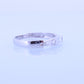 Vintage 14k White Gold Wedding Band with 3 (triple) stone CZs. Baguette cut. Rectangle or Emerald band. st(88)