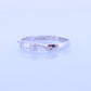 Vintage 14k White Gold Wedding Band with 3 (triple) stone CZs. Baguette cut. Rectangle or Emerald band. st(88)