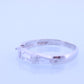 Vintage 14k White Gold Wedding Band with 3 (triple) stone CZs. Baguette cut. Rectangle or Emerald band. st(88)
