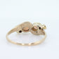 10k Victorian Opal Pearl Seed garnet ring. 10k Gold Victorian claw opal garnet ring. st(69)