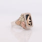 Black Hills Gold 10k/12k and Sterling Ring. Heavy 10k Onyx Trout Salmon Fish Black Hills Gold Mens Statement Ring. stock(102)