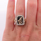 Black Hills Gold 10k/12k and Sterling Ring. Heavy 10k Onyx Trout Salmon Fish Black Hills Gold Mens Statement Ring. stock(102)