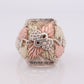 Black Hills Gold Sterling Silver Ring. Large 10k Gold Inlay made by Black Hills Gold Band st(77)