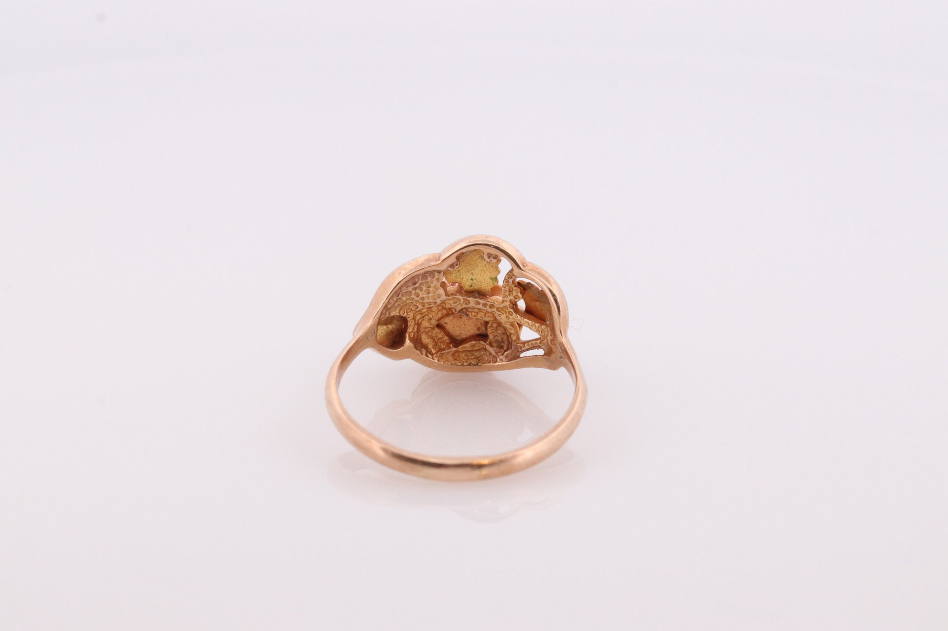 Black Hills Gold Ring. 10k 12k FLOWER ROSE Multi-Tone Black Hills Gold Statement Ring. stock(62)