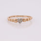 14k Heart Heart Ring. 14k Dainty Bubble hearts promise ring. Thin heart ring. st(62)
