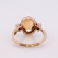 10k Citrine Large solitaire with Diamonds Ring. Citrine Bow Solitaire statement ring. (st62)