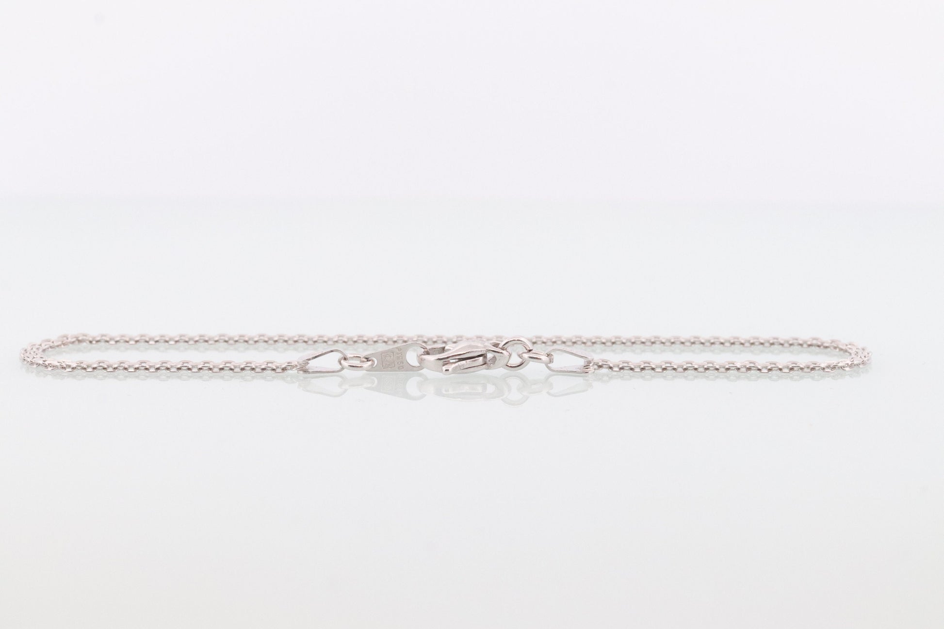 Solid Platinum Bracelet. Bismark Platinum Bracelet made in Italy 950PT. Thin White Plat bracelet chain. st(165)