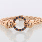 14k Gold Jaguar Bracelet Sapphire Panther Bracelet Leopard Bracelet Circle of Life Mouth Cat Weave Bracelet. Woven bracelet st(660)