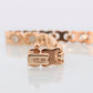 Screw Head Link Bracelet 14k Gold. XO XO Fancy 14k yellow gold Chain Link Bracelet. Multi-tone Love Kiss Bracelet. st(380)