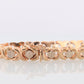 Screw Head Link Bracelet 14k Gold. XO XO Fancy 14k yellow gold Chain Link Bracelet. Multi-tone Love Kiss Bracelet. st(380)