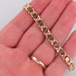 Screw Head Link Bracelet 14k Gold. XO XO Fancy 14k yellow gold Chain Link Bracelet. Multi-tone Love Kiss Bracelet. st(380)