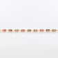 14k Multi-Color Gem Bracelet. Heavy XOXO Round Ruby Emerald Sapphire Flower Cluster arrangement Kiss Hug bracelet. (st215)