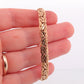 Heavy 14k Byzantine Bracelet. 14k Yellow Gold Wide Flattened Flat Byzantine Bracelet. 8grams 7mm wide. Turkey