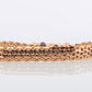 14k Bismark Chain Mesh Bracelet. Sapphire Clasp Chain Mesh link Yellow gold Italian Byzantine Bracelet. Sapphire Cabochon (st374)