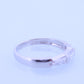 Vintage 14k White Gold Wedding Band with 3 (triple) stone CZs. Baguette cut. Rectangle or Emerald band. st(88)